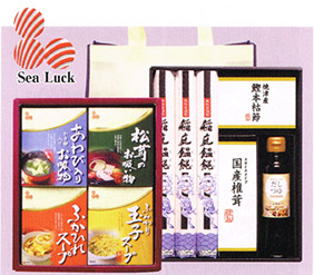 NO.584 シーラック お吸物・スープ・味のり・鰹パック・稲庭うどん 詰合せ 5,400円